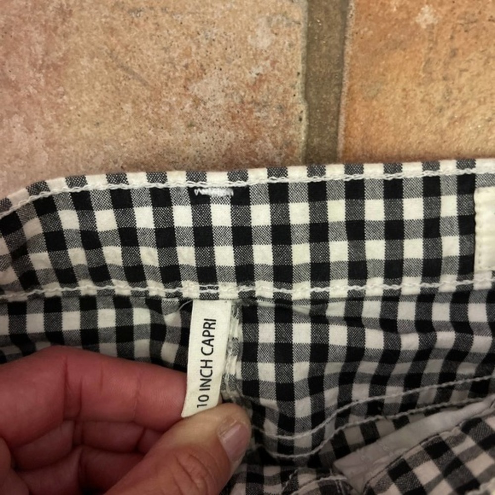 Rag & Bone 10” Capri gingham check pant - Picture 6 of 8